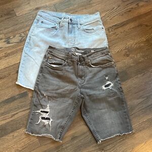 Original Use Gray and Light Blue Jean Shorts